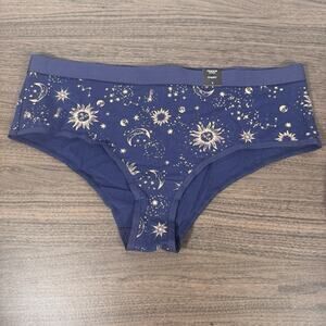 Torrid Celestial Cheeky Panties – Navy Blue Sun‎ Moon Star Print Underwear sz 1